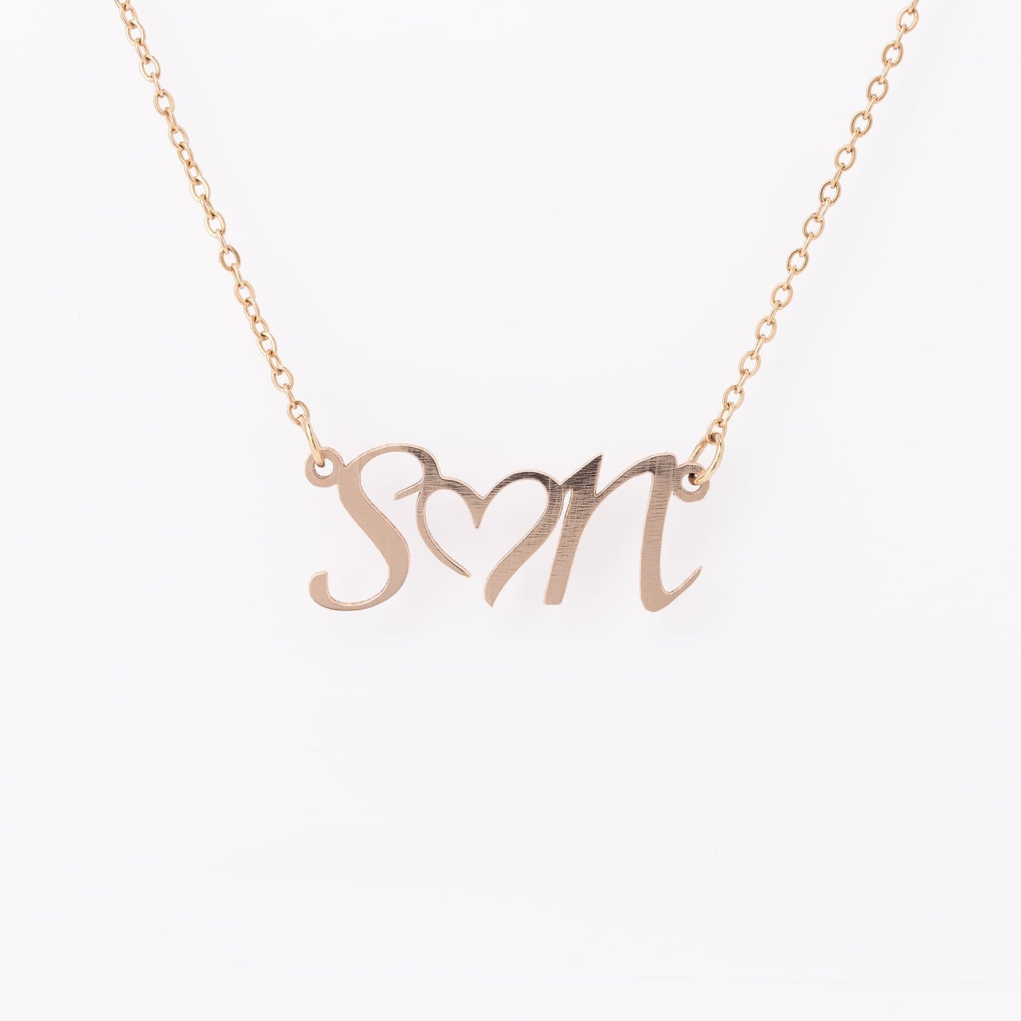 Double Initial Personalized Heart Necklace