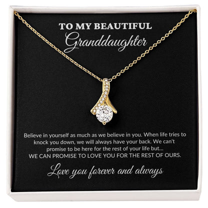 To My Beautiful Granddaughter - For The Rest Of My Life - GrandParents - Alluring Necklace - BK