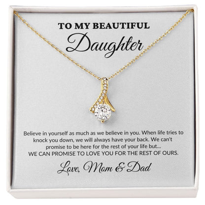 To My Beautiful Daughter - For The Rest Of My Life - MomDad - Alluring Necklace - WH