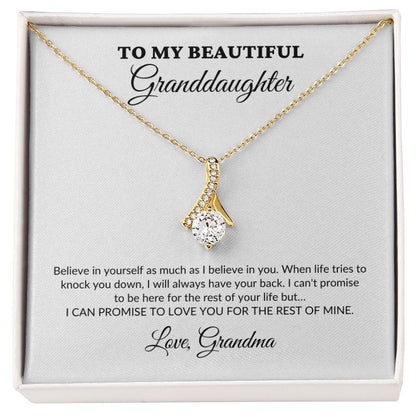 To My Beautiful Granddaughter - For The Rest Of My Life - Grandma - Alluring Necklace - WH