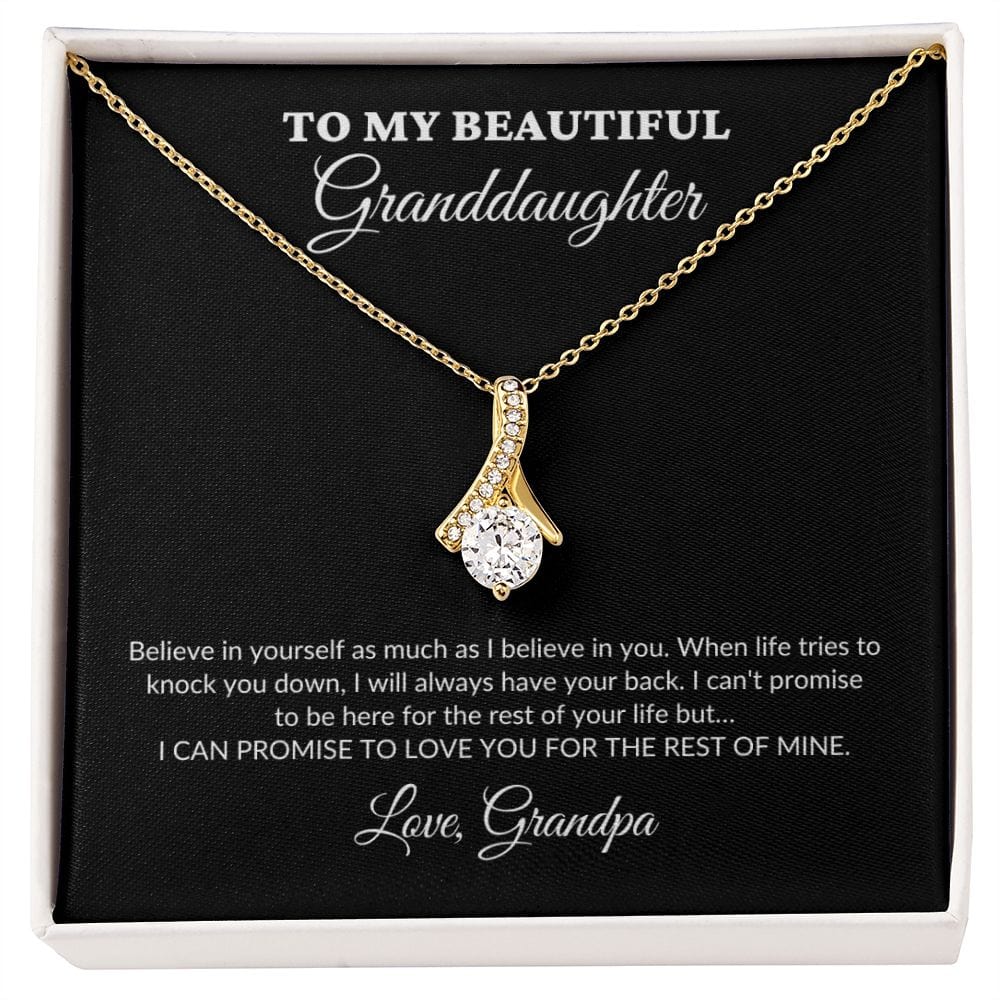 To My Beautiful Granddaughter - For The Rest Of My Life - Grandpa - Alluring Necklace - BK