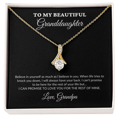 To My Beautiful Granddaughter - For The Rest Of My Life - Grandpa - Alluring Necklace - BK