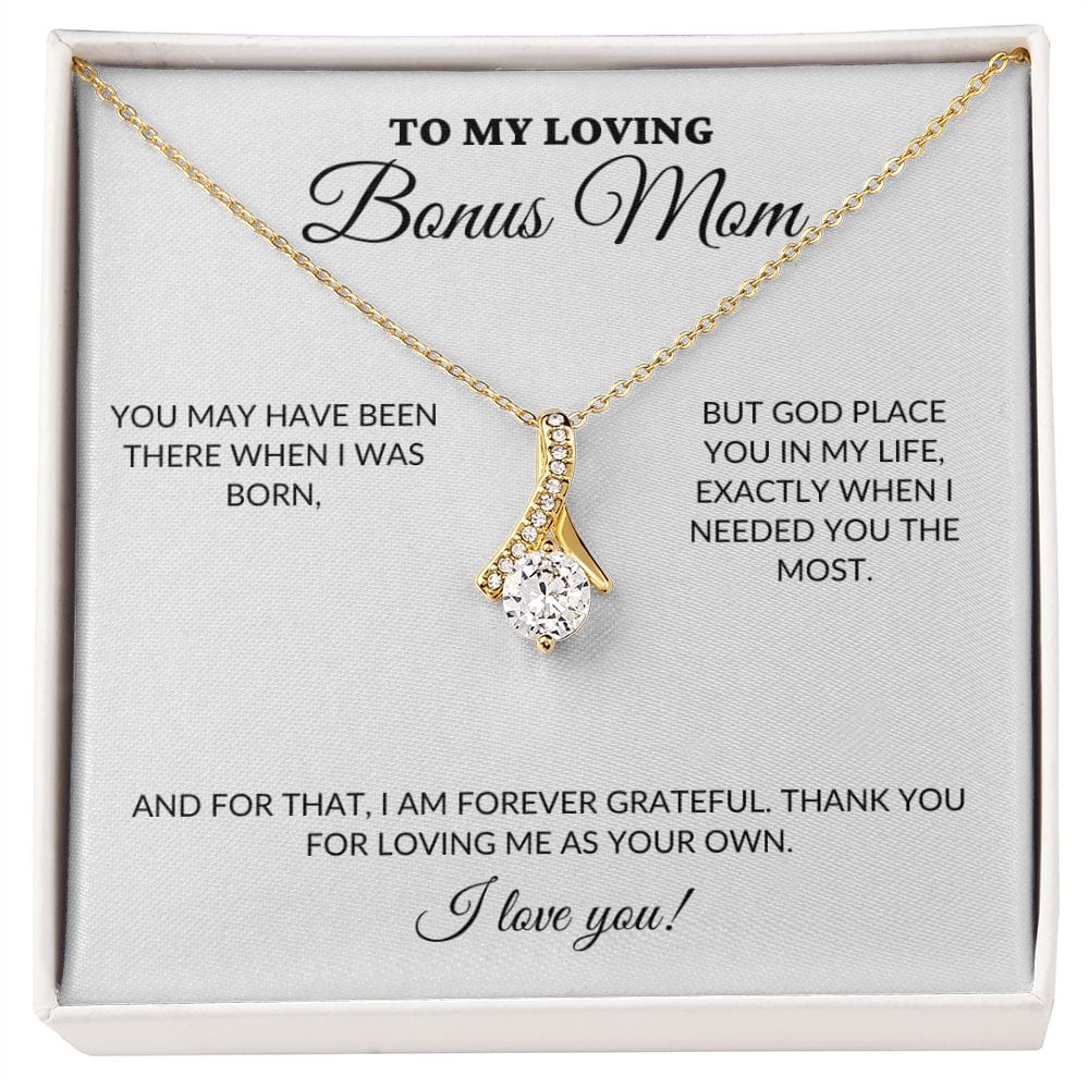 To My Loving BONUS Mom - Loving Me As Your Own - Alluring Necklace - WH