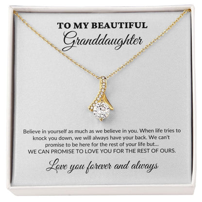 To My Beautiful Granddaughter - For The Rest Of My Life - GrandParents - Alluring Necklace - WH