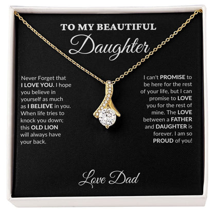 To My Beautiful Daughter - Your Proud Father - Alluring Necklace - BK