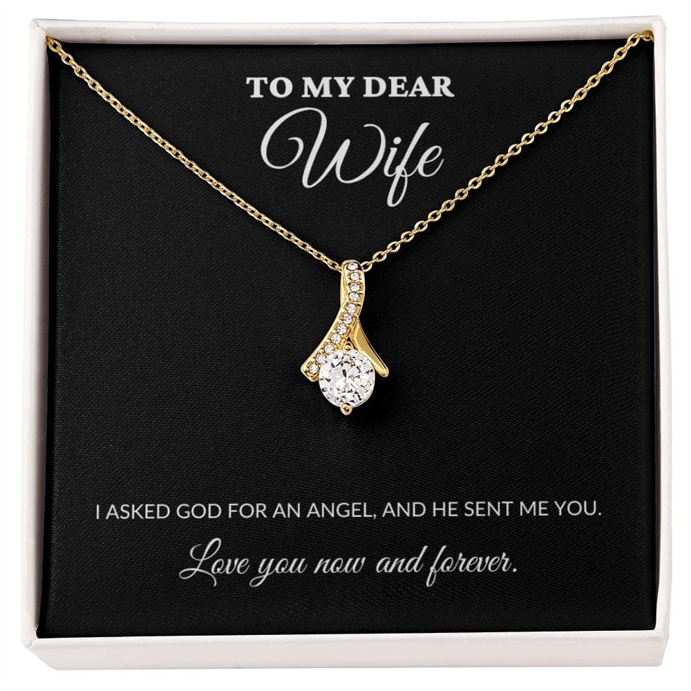 To My Dear Wife - My Angel - Alluring Necklace - BK