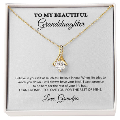 To My Beautiful Granddaughter - For The Rest Of My Life - Grandpa - Alluring Necklace - WH