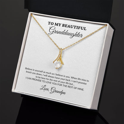 To My Beautiful Granddaughter - For The Rest Of My Life - Grandpa - Alluring Necklace - WH