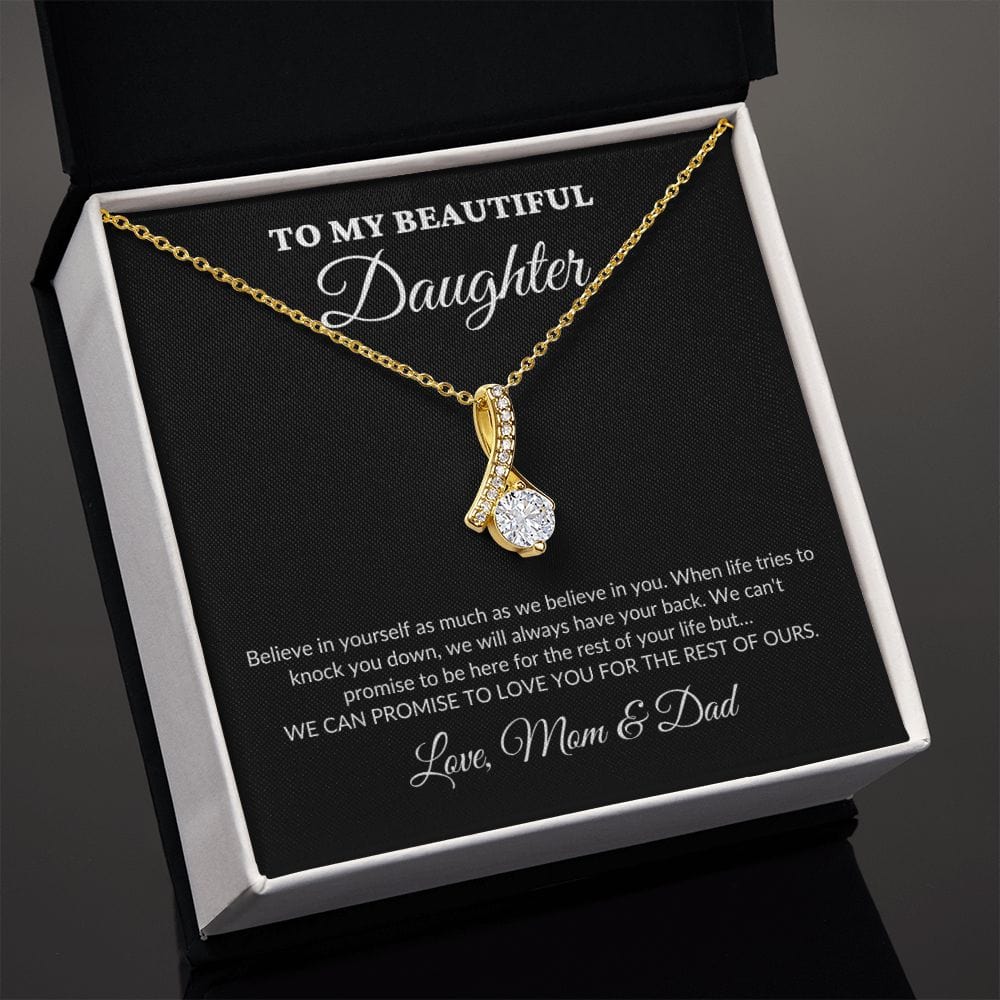 To My Beautiful Daughter - For The Rest Of My Life - MomDad - Alluring Necklace - BK