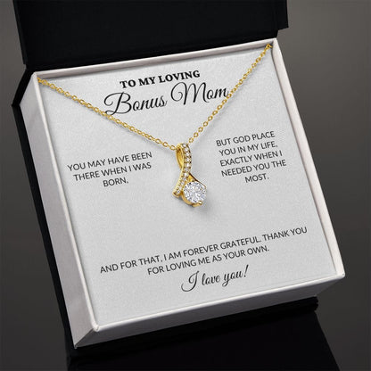 To My Loving BONUS Mom - Loving Me As Your Own - Alluring Necklace - WH