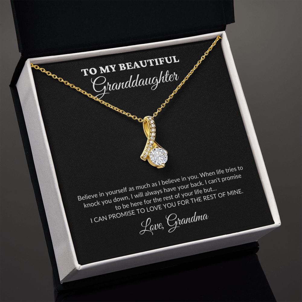 To My Beautiful Granddaughter - For The Rest Of My Life - Grandma - Alluring Necklace - BK