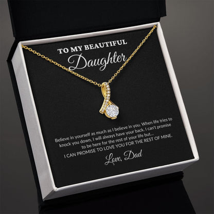 To My Beautiful Daughter - For The Rest Of My Life - Dad - Alluring Necklace - BK