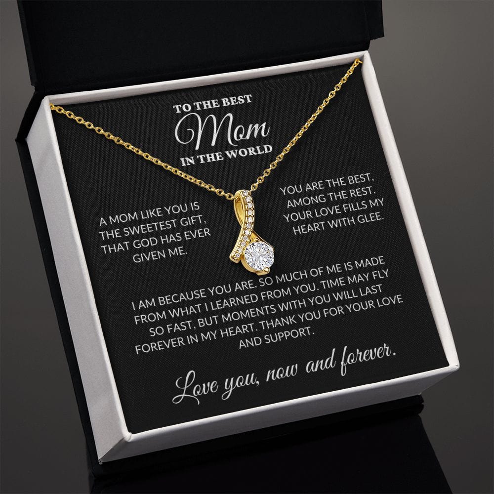 To The Best Mom In The World - The Sweetest Gift - Alluring Necklace - Bk