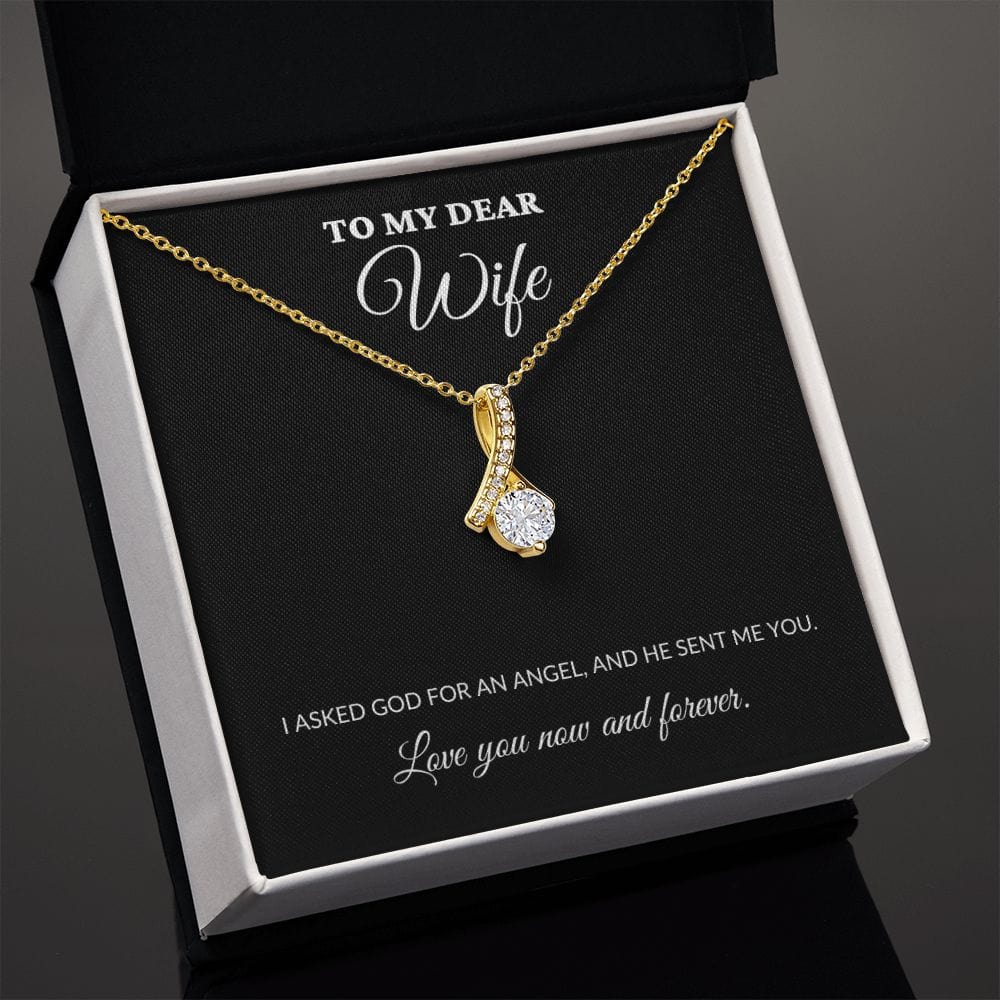 To My Dear Wife - My Angel - Alluring Necklace - BK