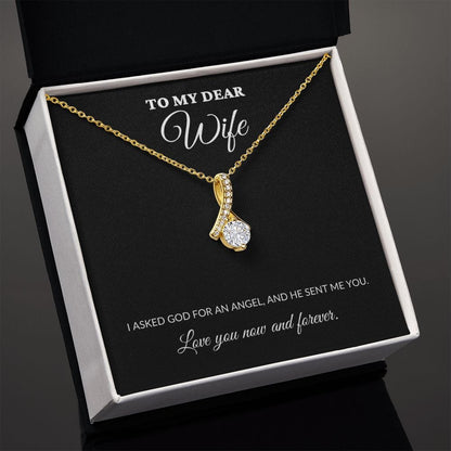 To My Dear Wife - My Angel - Alluring Necklace - BK