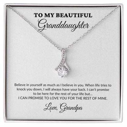 To My Beautiful Granddaughter - For The Rest Of My Life - Grandpa - Alluring Necklace - WH