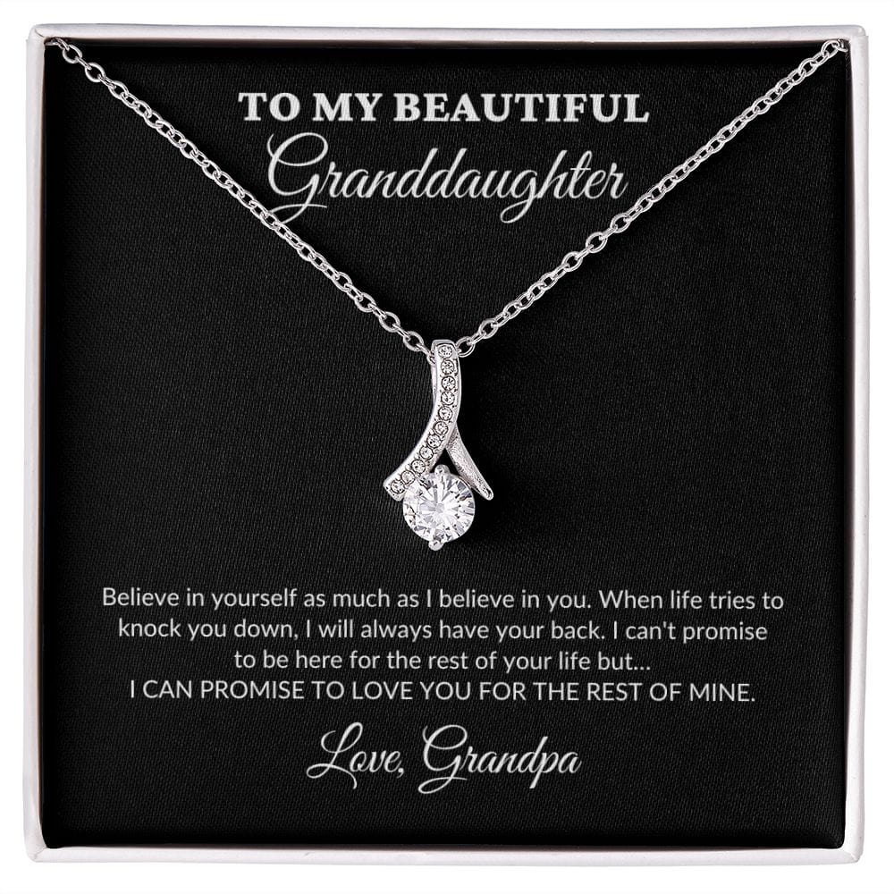 To My Beautiful Granddaughter - For The Rest Of My Life - Grandpa - Alluring Necklace - BK