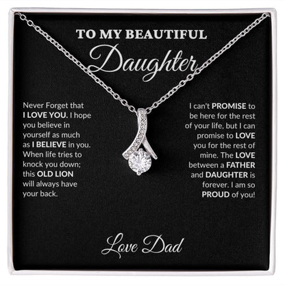 To My Beautiful Daughter - Your Proud Father - Alluring Necklace - BK