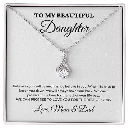 To My Beautiful Daughter - For The Rest Of My Life - MomDad - Alluring Necklace - WH