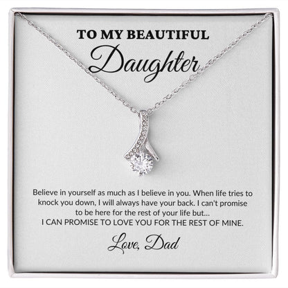 To My Beautiful Daughter - For The Rest Of My Life - Dad - Alluring Necklace - WH