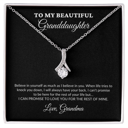 To My Beautiful Granddaughter - For The Rest Of My Life - Grandma - Alluring Necklace - BK