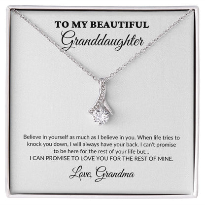 To My Beautiful Granddaughter - For The Rest Of My Life - Grandma - Alluring Necklace - WH