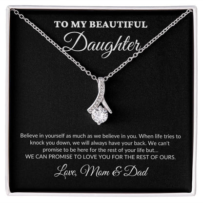 To My Beautiful Daughter - For The Rest Of My Life - MomDad - Alluring Necklace - BK