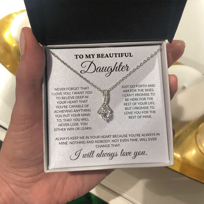 To My Beautiful Daughter - Believe In Your Heart - Alluring Necklace - WH