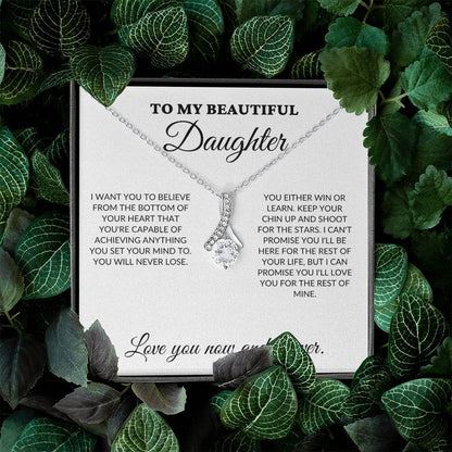 To My Beautiful Daughter - Shoot for the stars - Alluring Necklace - WH