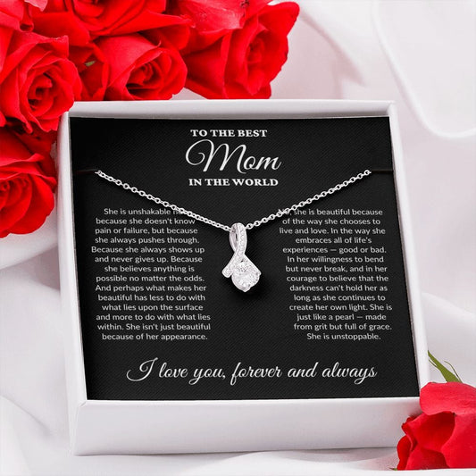 To The Best Mom In The World - Grit - Alluring Necklace - BK