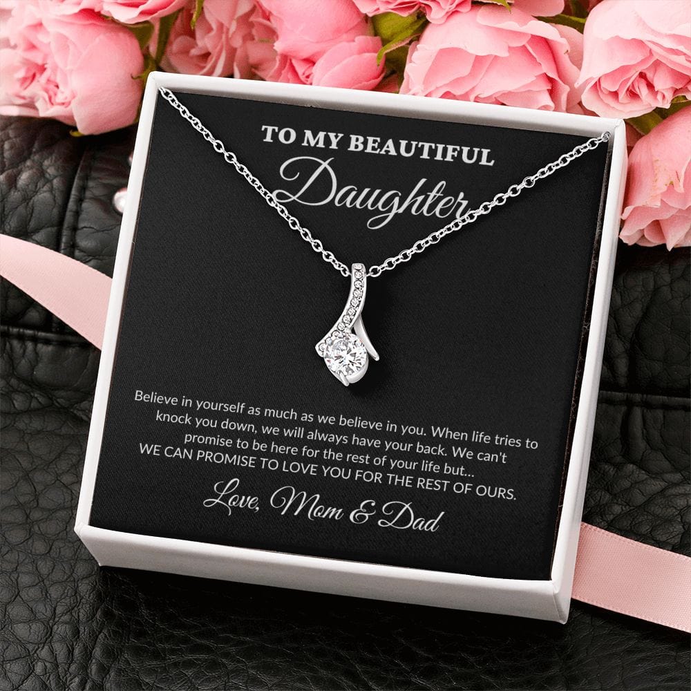 To My Beautiful Daughter - For The Rest Of My Life - MomDad - Alluring Necklace - BK