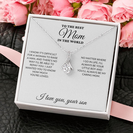 To The Best Mom In The World - Raise A Man - Alluring Necklace - WH