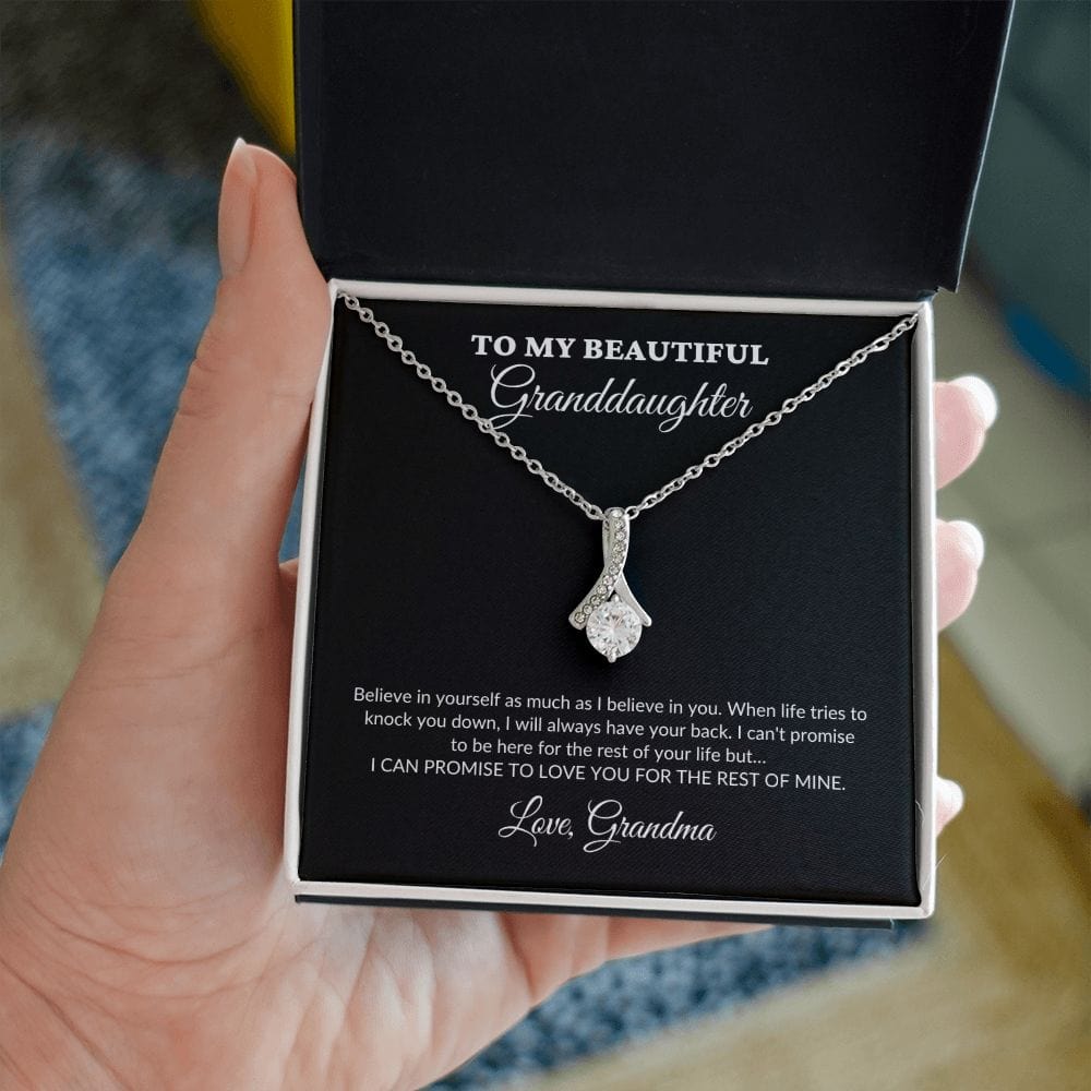 To My Beautiful Granddaughter - For The Rest Of My Life - Grandma - Alluring Necklace - BK