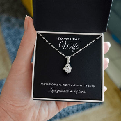 To My Dear Wife - My Angel - Alluring Necklace - BK