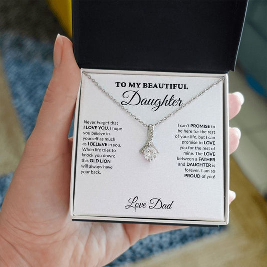 To My Beautiful Daughter - Your Proud Father - Alluring Necklace - WH