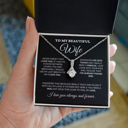 To My Beautiful Wife - Into Your Eyes - Alluring Necklace - BK