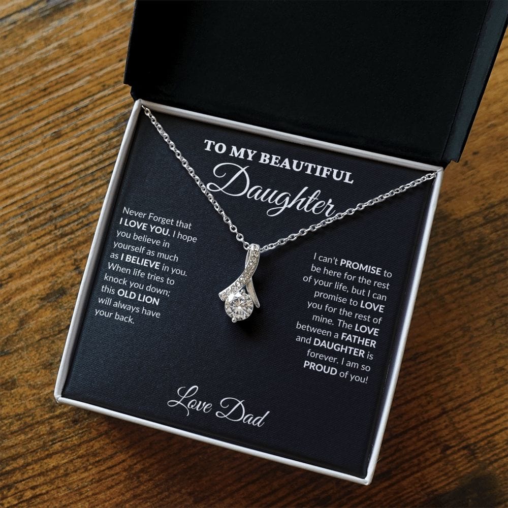 To My Beautiful Daughter - Your Proud Father - Alluring Necklace - BK