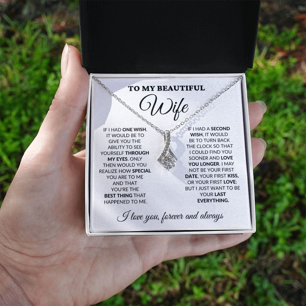 To My Beautiful Wife - One Wish - Alluring Necklace - WH