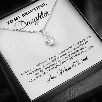 To My Beautiful Daughter - For The Rest Of My Life - MomDad - Alluring Necklace - WH