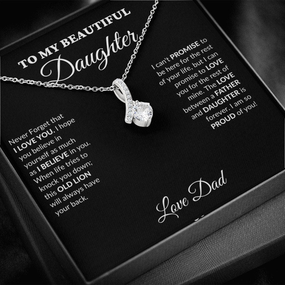 To My Beautiful Daughter - Your Proud Father - Alluring Necklace - BK