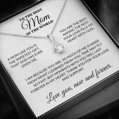 To The Best Mom In The World - The Sweetest Gift - Alluring Necklace - WH