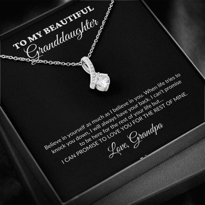 To My Beautiful Granddaughter - For The Rest Of My Life - Grandpa - Alluring Necklace - BK