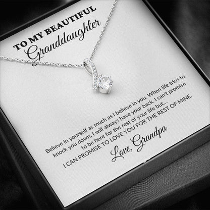 To My Beautiful Granddaughter - For The Rest Of My Life - Grandpa - Alluring Necklace - WH