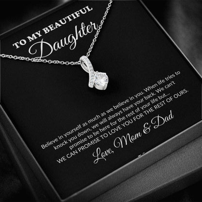 To My Beautiful Daughter - For The Rest Of My Life - MomDad - Alluring Necklace - BK