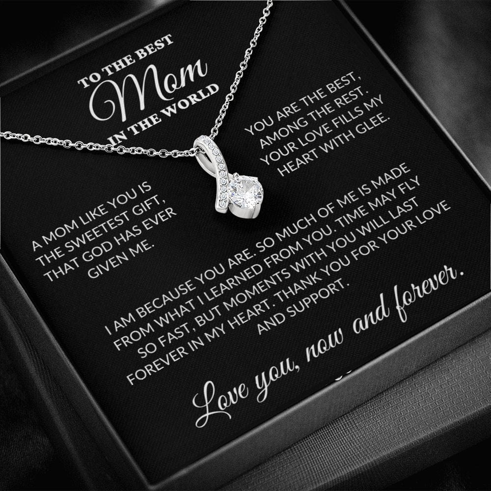 To The Best Mom In The World - The Sweetest Gift - Alluring Necklace - Bk