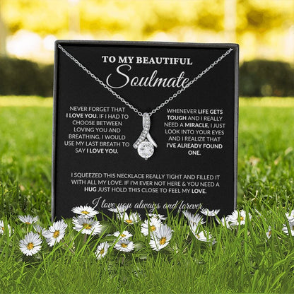 To My Beautiful Soulmate - Into Your Eyes - Alluring Necklace - BK