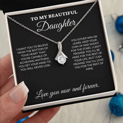 To My Beautiful Daughter - Shoot for the stars - Alluring Necklace - BK