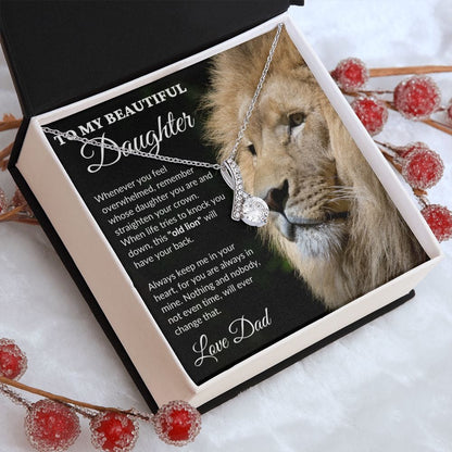 To My Beautiful Daughter - This Old Lion - Alluring Necklace - BK