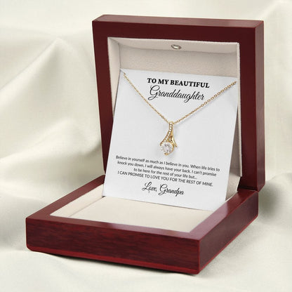 To My Beautiful Granddaughter - For The Rest Of My Life - Grandpa - Alluring Necklace - WH