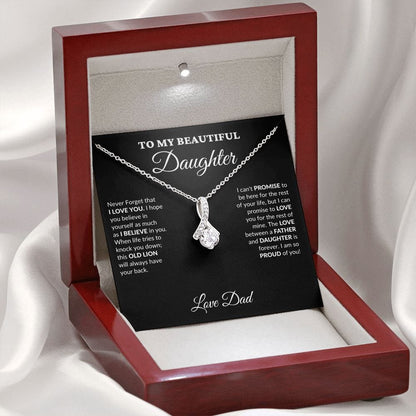 To My Beautiful Daughter - Your Proud Father - Alluring Necklace - BK